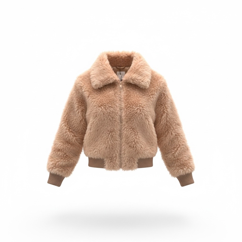 Cozy Tan Real Fur Jacket